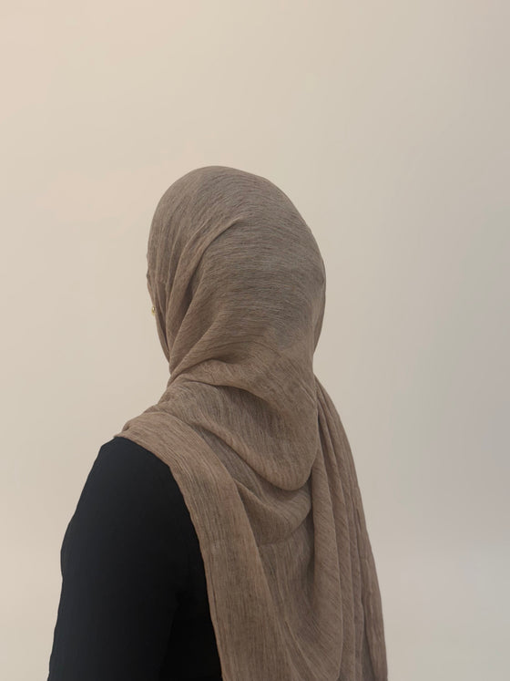 Peach Crinkle Hijab