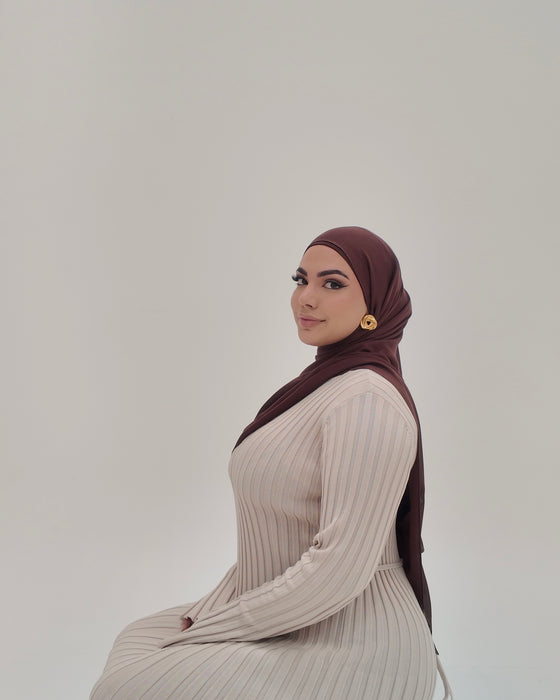 Chocolate Modal Hijab Set